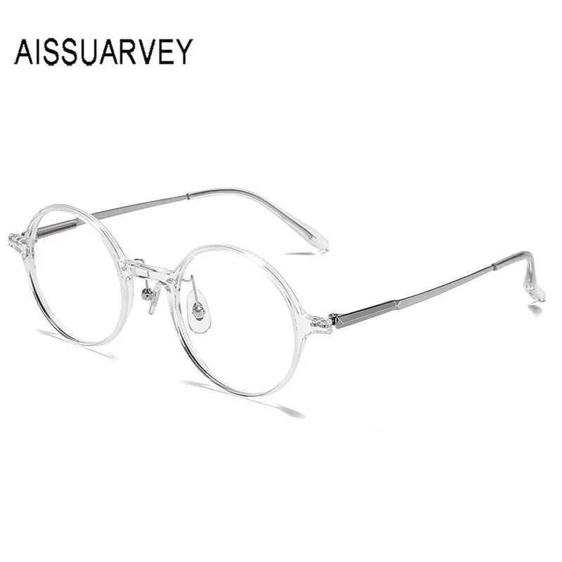 Aissuarvey Full Round Rim Titanium Acetate Frame Eyeglasses Unisex