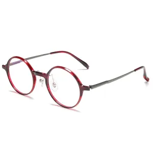 Aissuarvey Full Round Rim Titanium Acetate Frame Eyeglasses Unisex