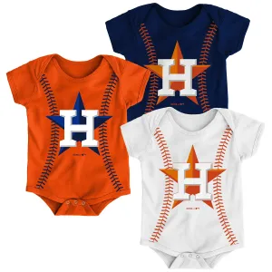 Astros Baseball Stitches Creeper Set