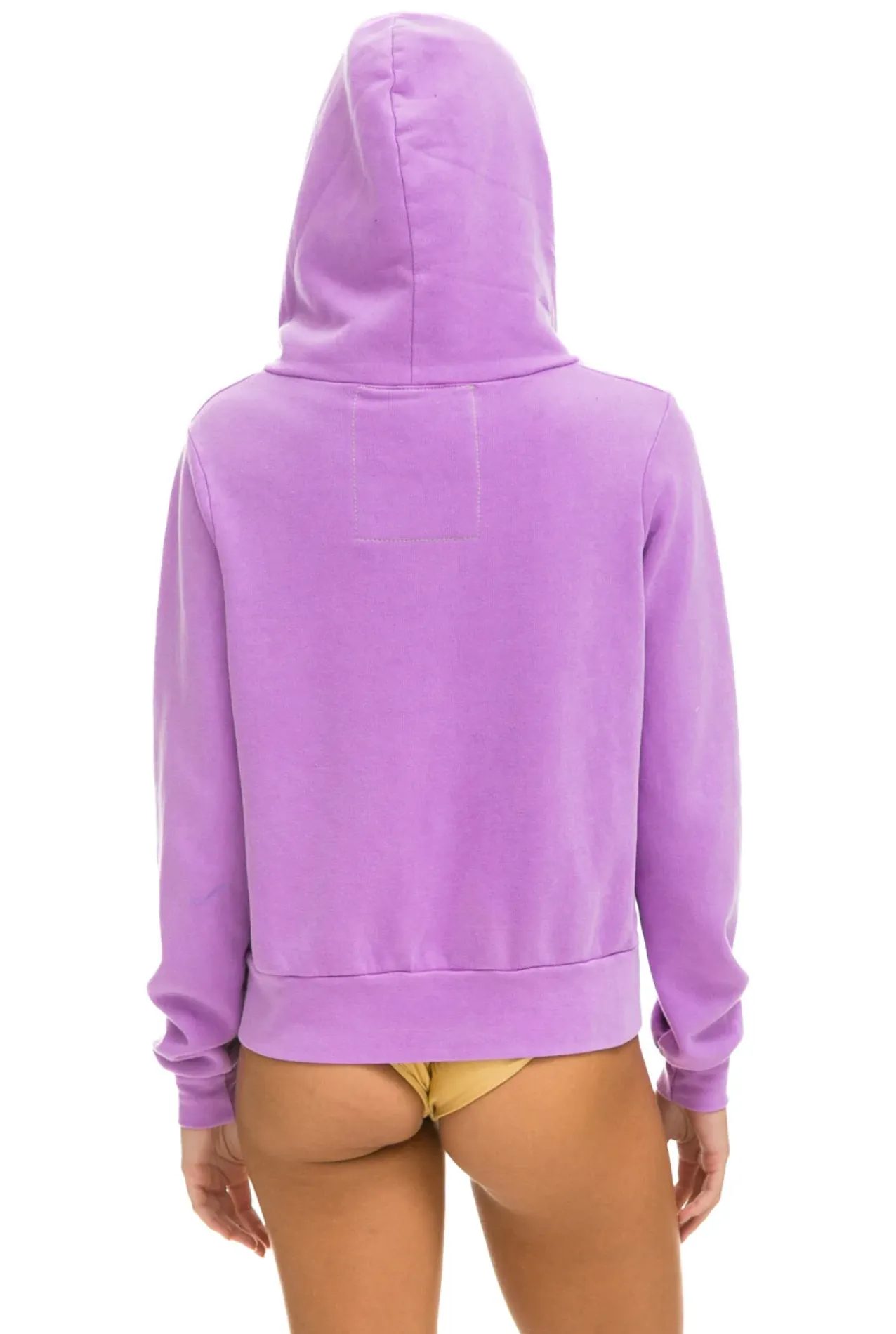 Aviator Nation 5 Stripe Zip Unisex Hoodie in NEON PURPLE // PINK