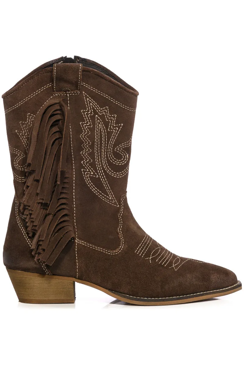 AZALEA WANG MOCO MOCHA WESTERN BOOT