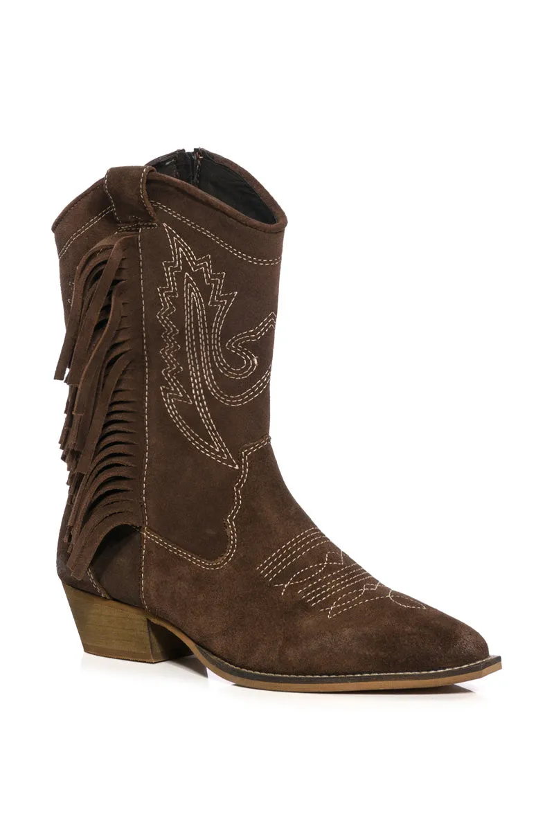 AZALEA WANG MOCO MOCHA WESTERN BOOT