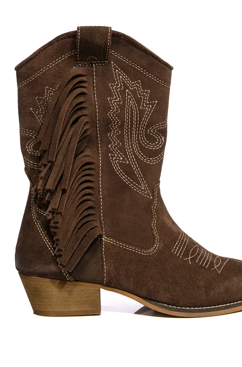 AZALEA WANG MOCO MOCHA WESTERN BOOT