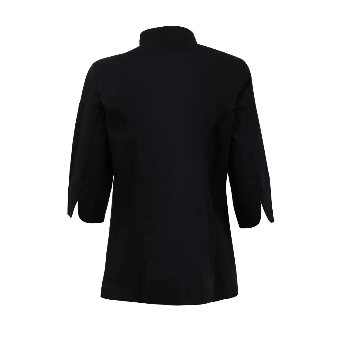 BA110-L Whites Ladies Fitted Chef Jacket Black Size L