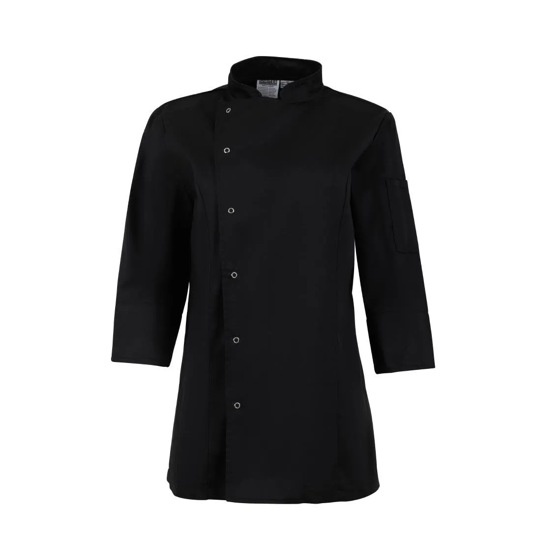 BA110-S Whites Ladies Fitted Chef Jacket Black Size S