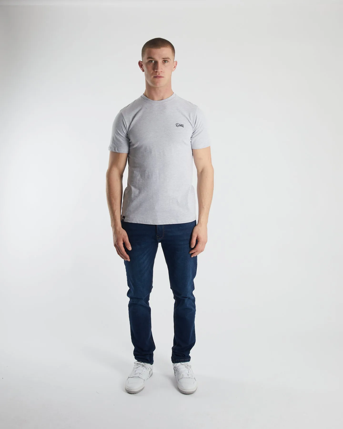 Basic Caden O Neck Tee Pebble