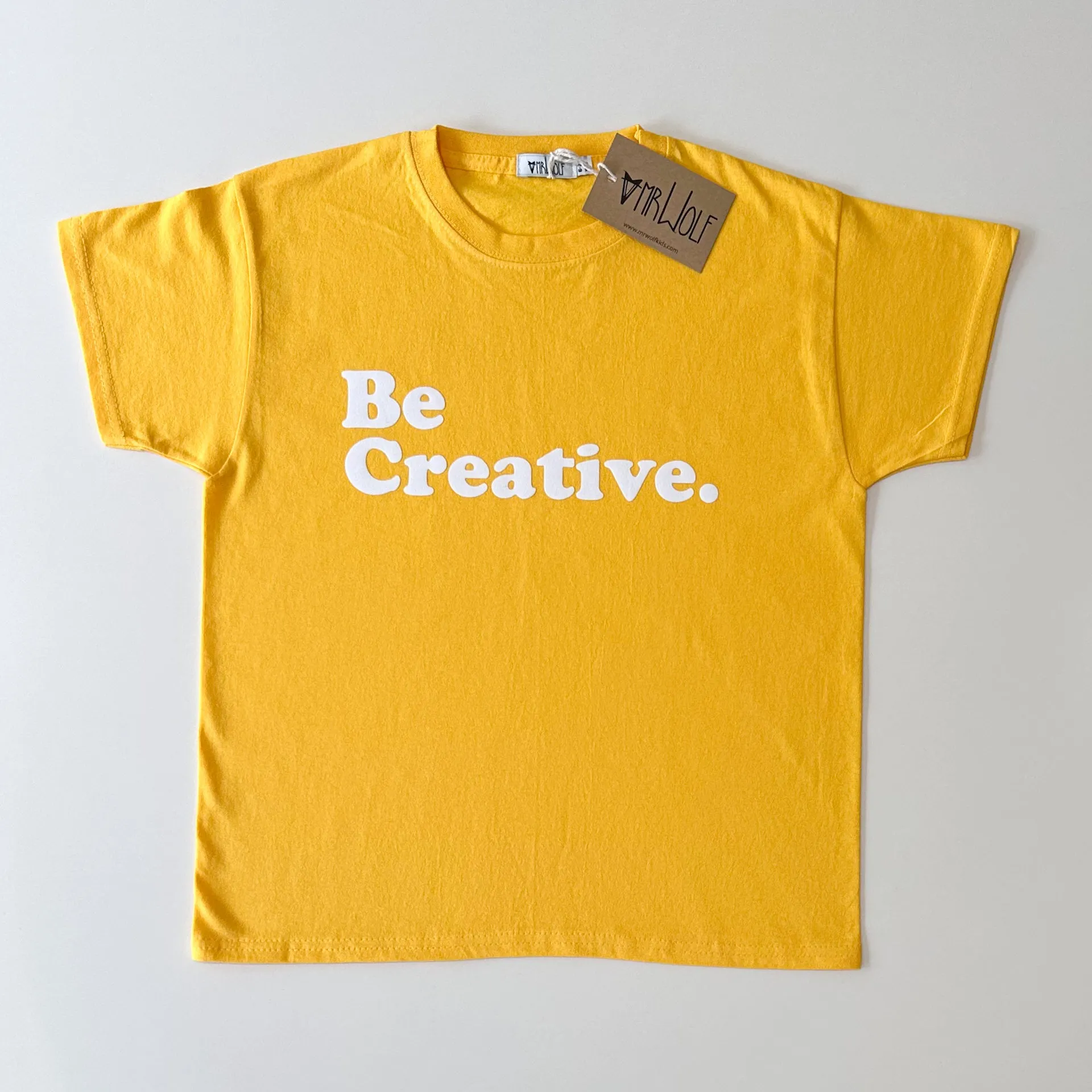 Be Creative Unisex Yellow  Kids T-shirt