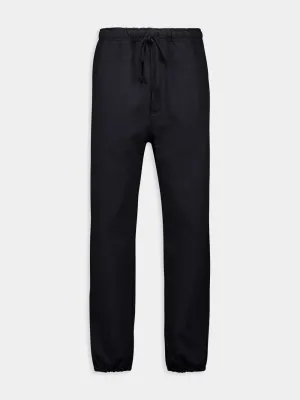 Black Brushed Terry Track Pants