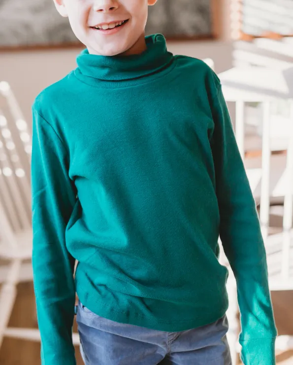 Boys and Girls Soft Cotton Turtleneck  | Black