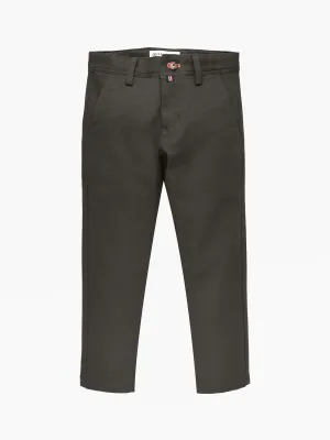 Brown Structured Casual Trouser