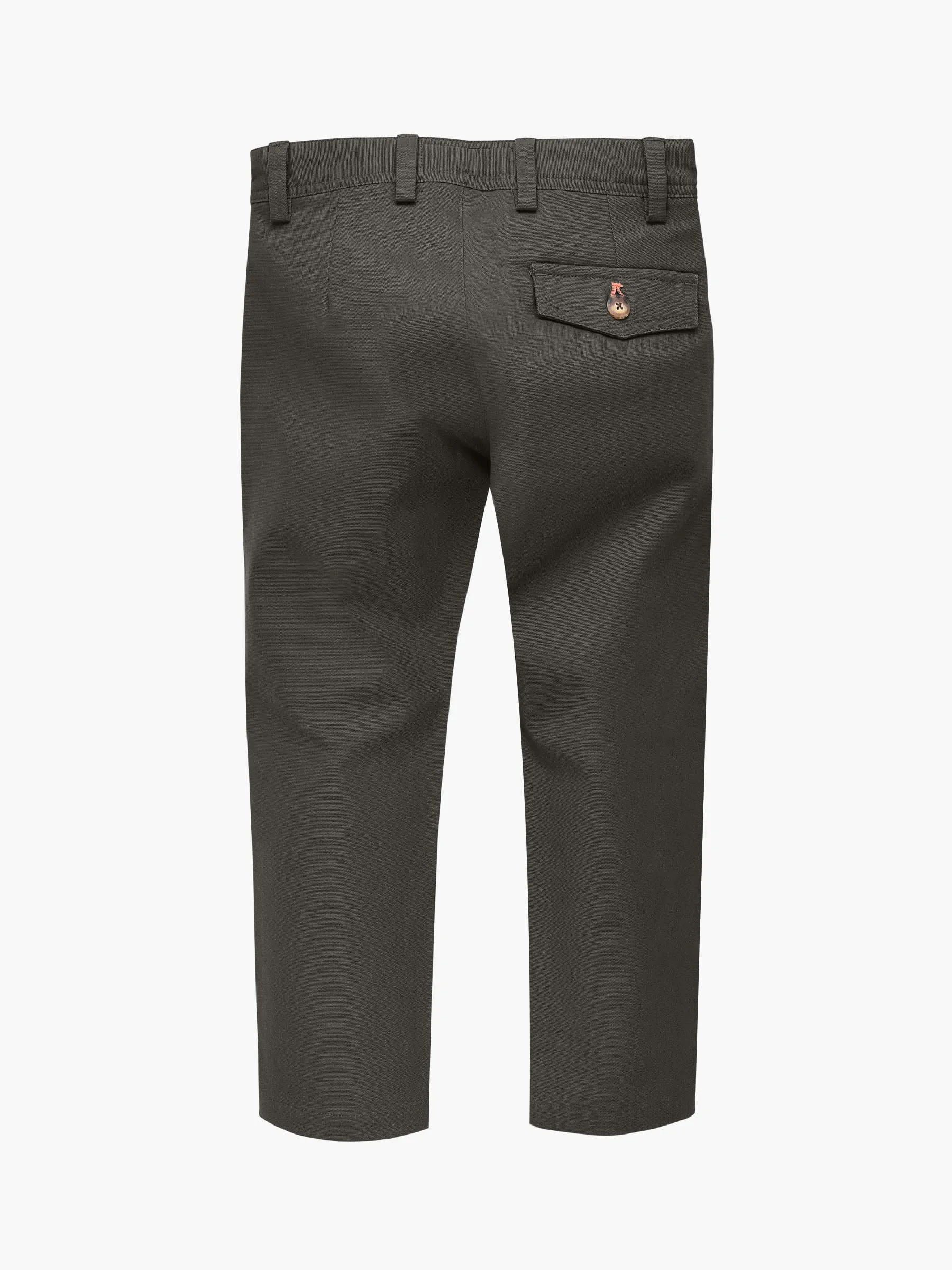 Brown Structured Casual Trouser