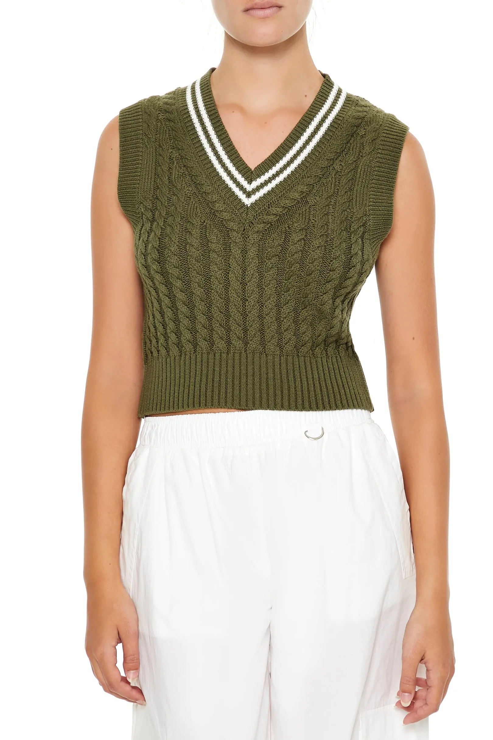 Cable Knit Sweater Vest