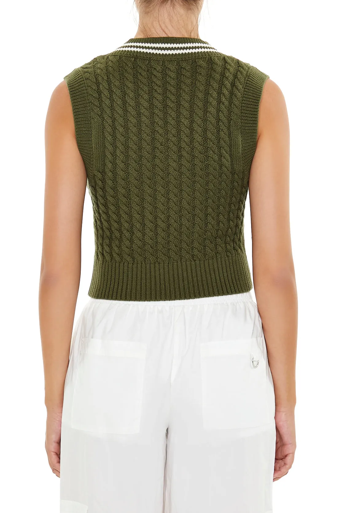 Cable Knit Sweater Vest