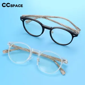 CCspace Unisex Full Rim Round Tr 90 Titanium Frame Eyeglasses 54314