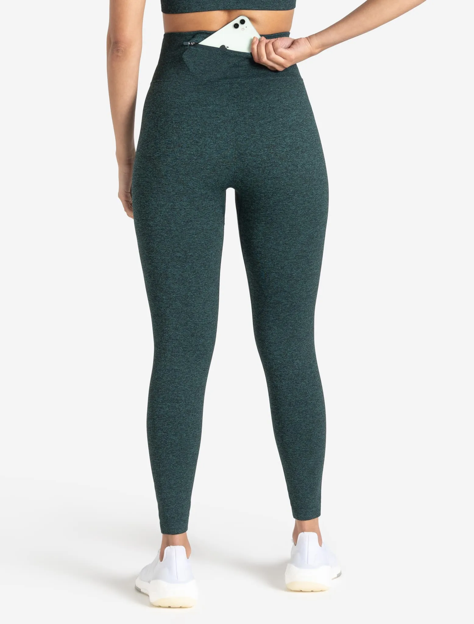 Core Seamless Pocket Leggings - Teal Marl