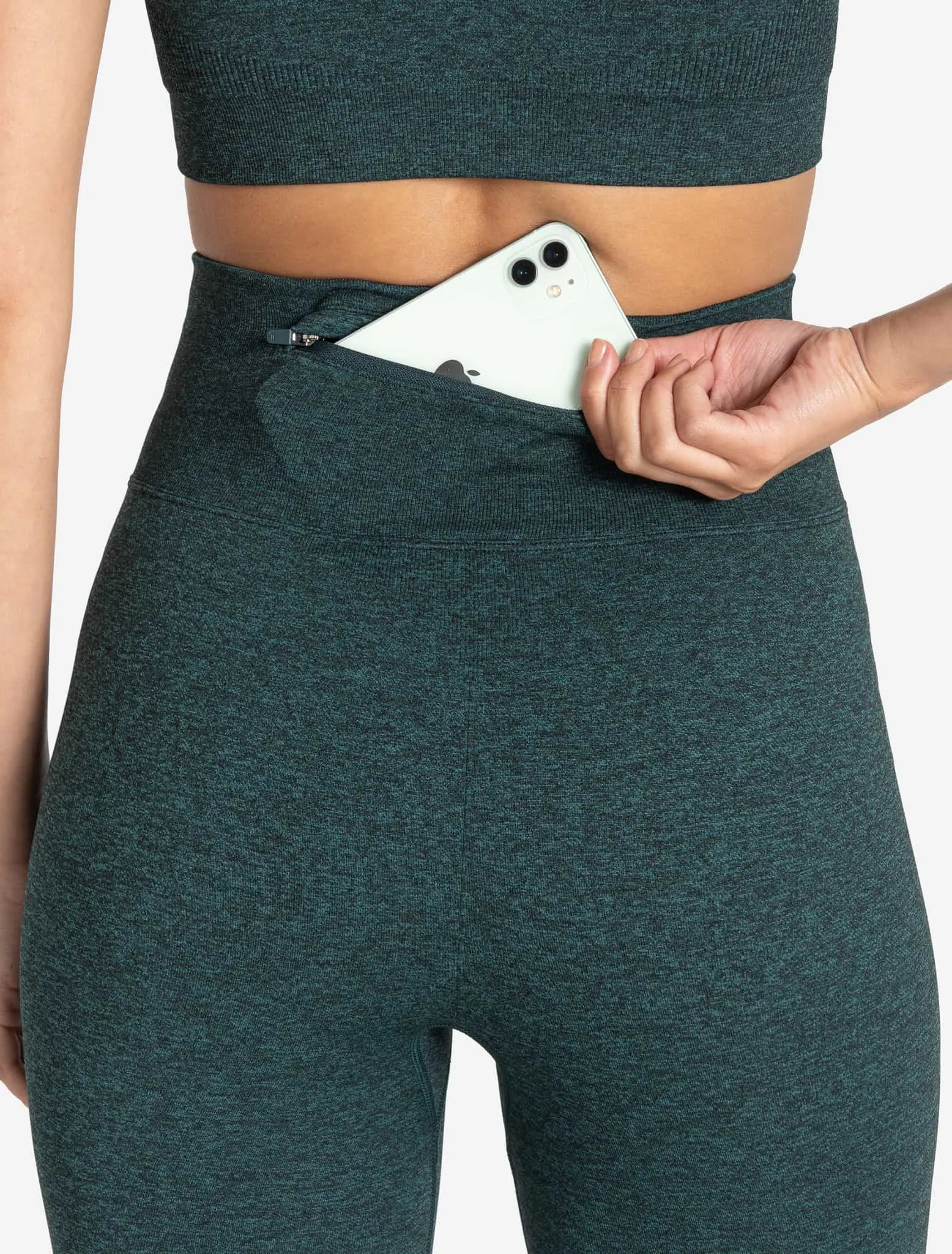 Core Seamless Pocket Leggings - Teal Marl