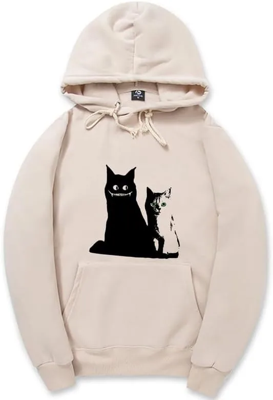 CORIRESHA Cat Lovers Hoodie Long Sleeve Kangaroo Pocket Cotton Cozy Cute Sweatshirt