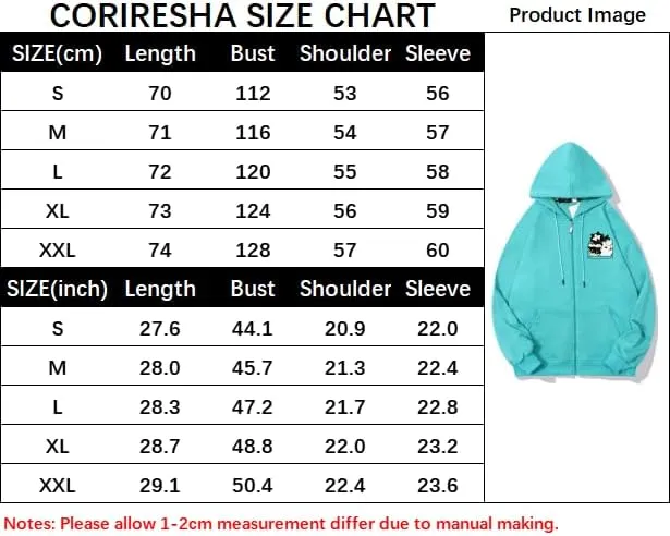 CORIRESHA Unisex Cute Cat Box Zip Hoodie Drawstring Comfy Sweatshirt Jacket