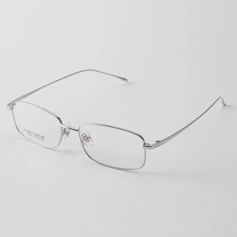 Cubojue Unisex Full Rim Square 135mm Titanium Reading Glasses