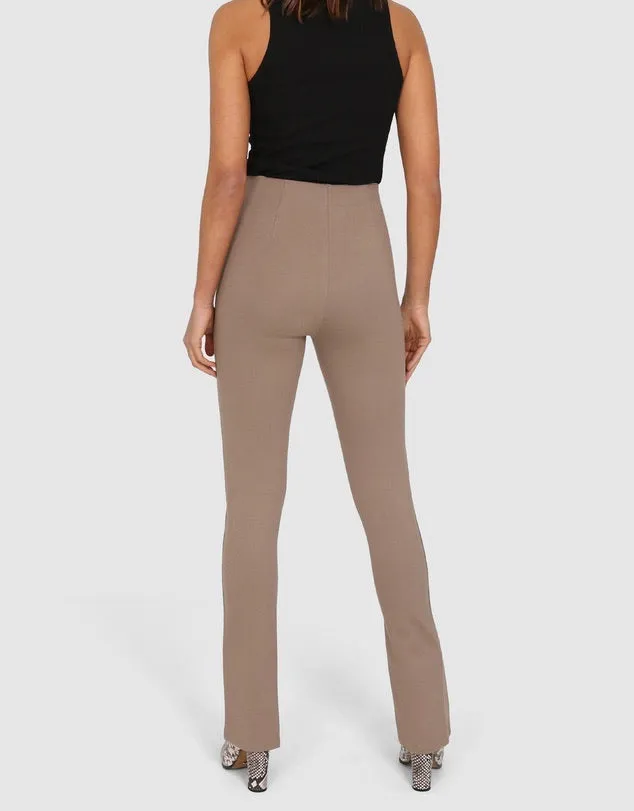 Darlo taupe zip split leggings