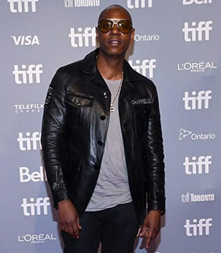 Dave Chappelle Leather Jacket Black