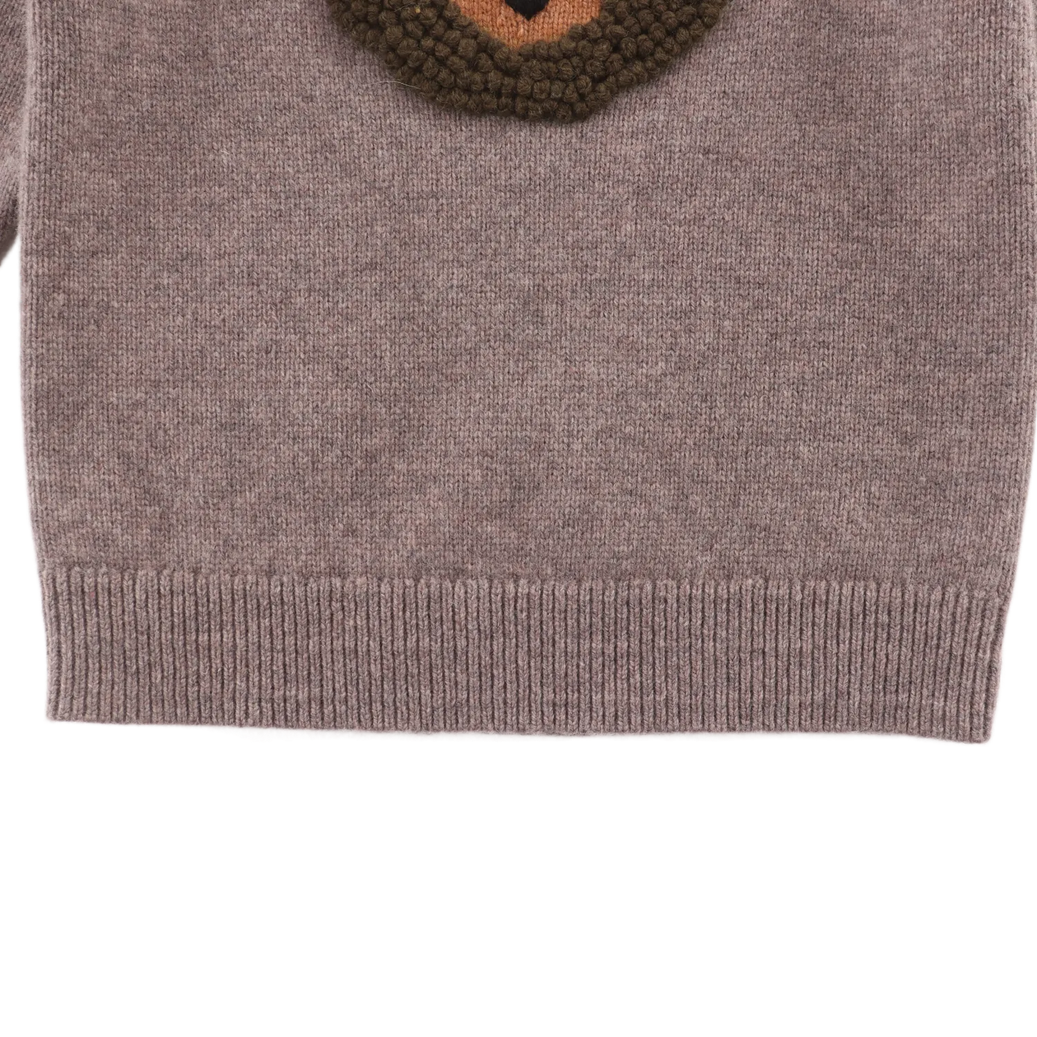 Denn Merino Wool Sweater | Leo | Dark Taupe Melange