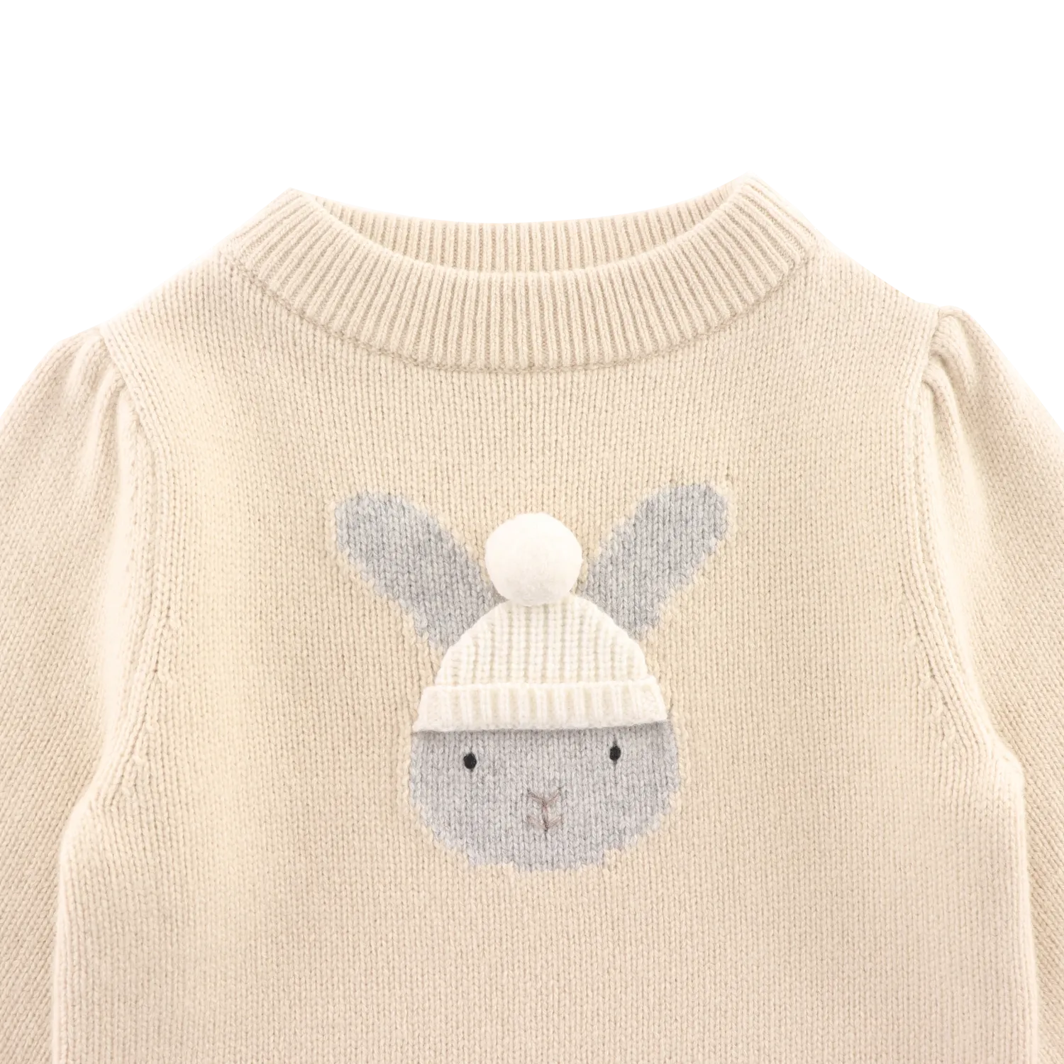 Denna Merino Wool Sweater | Bunny | Soft Sand