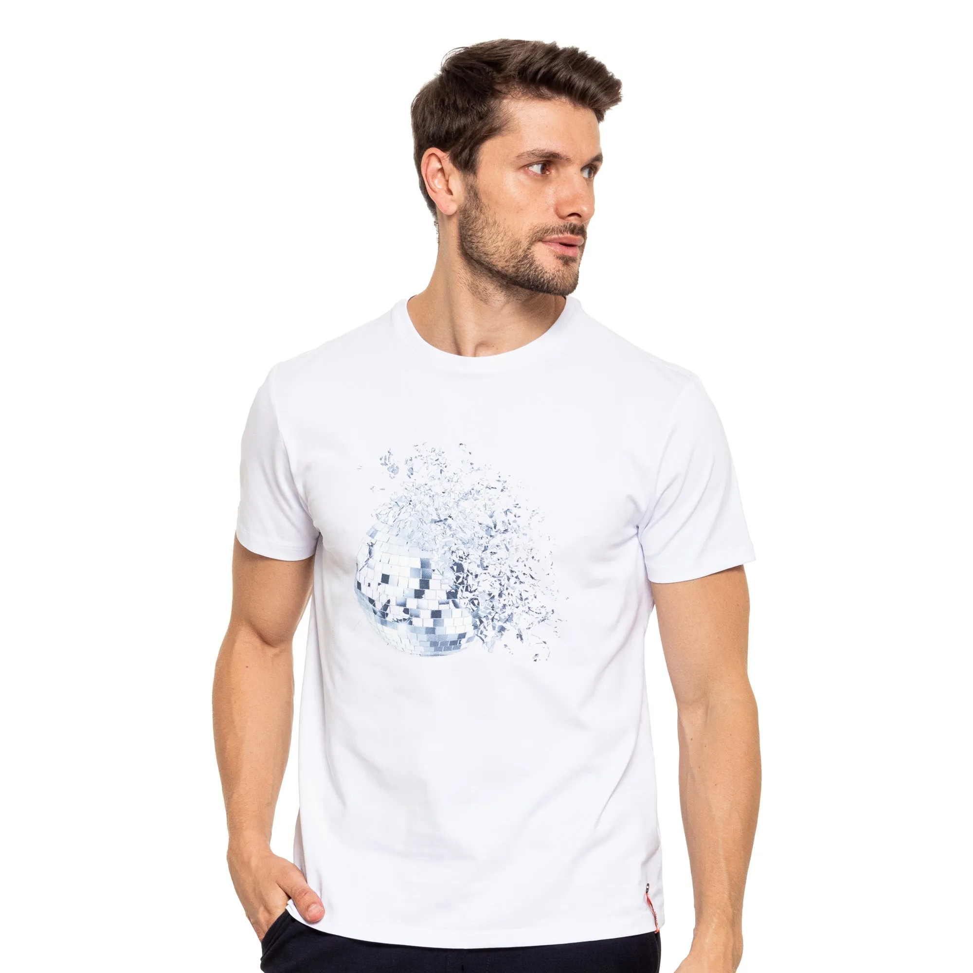 Disco Damage 8X Street T-Shirt - Whtie