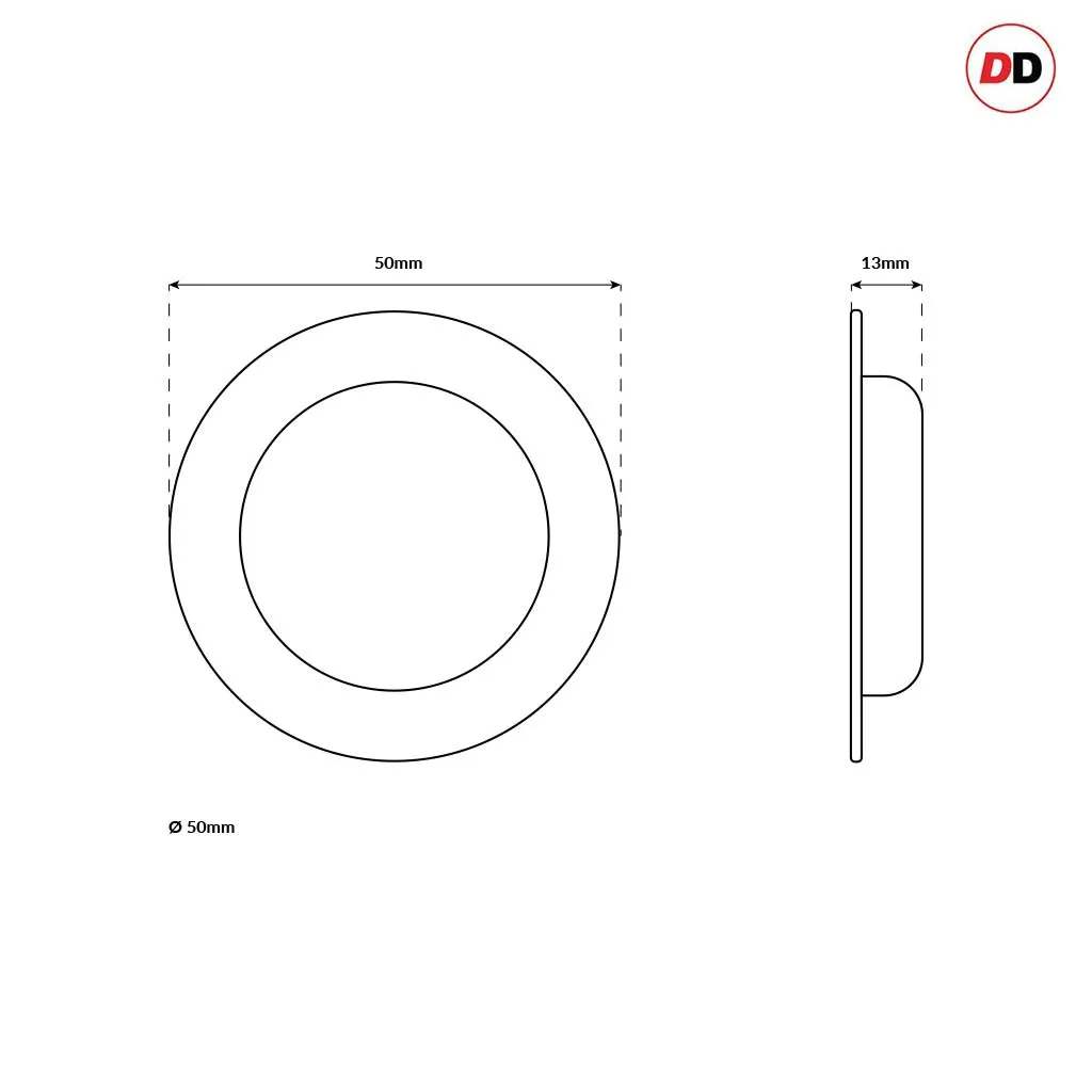 Four Pairs of Anniston 50mm Sliding Door Round Flush Pulls - Polished Gold Finish