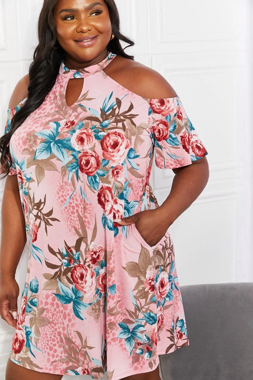 Full Size Cold-Shoulder Dress