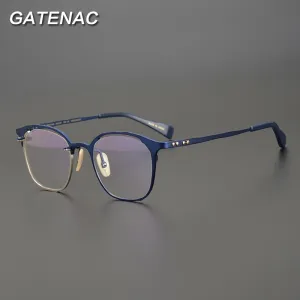 Gatenac Unisex Full Rim Square Titanium Eyeglasses Gxyj870