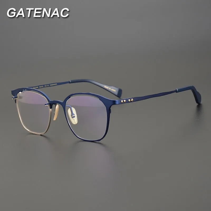 Gatenac Unisex Full Rim Square Titanium Eyeglasses Gxyj870