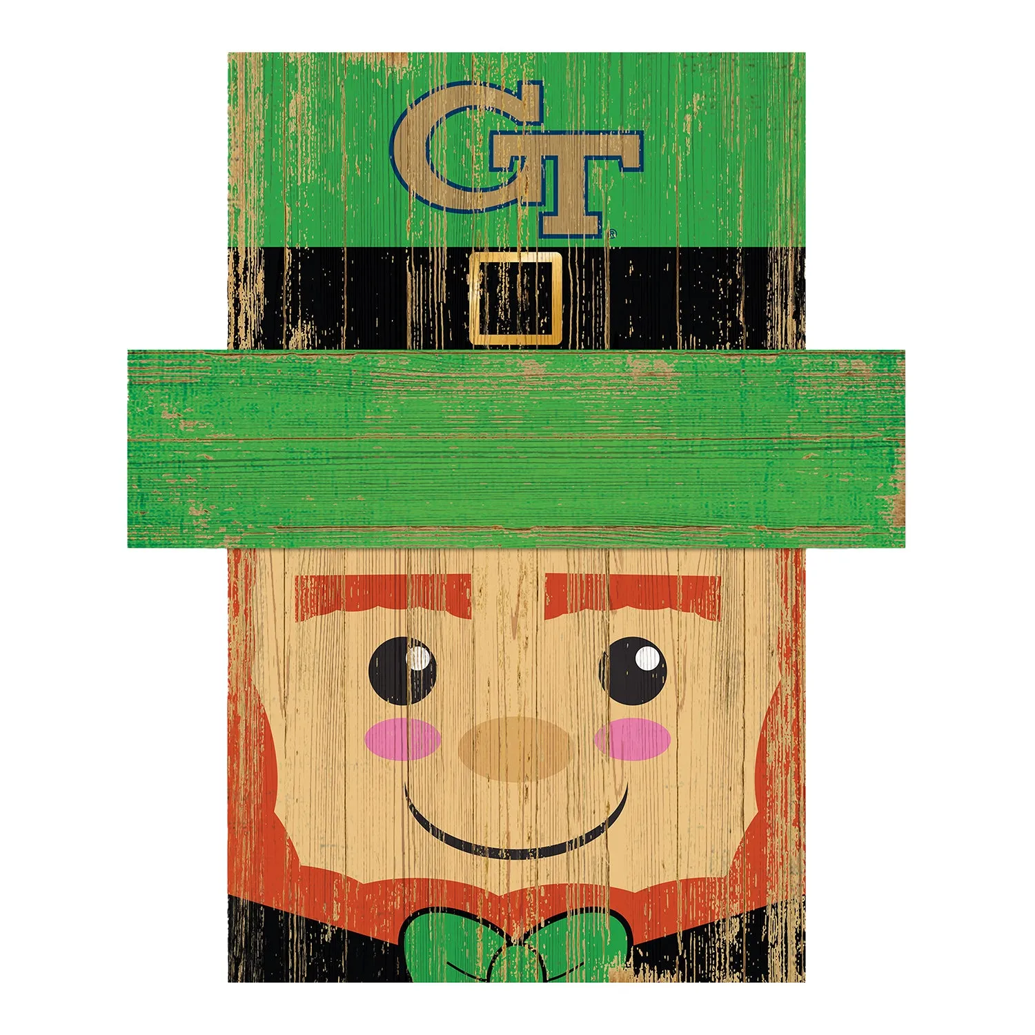 Georgia Tech Yellow Jackets Leprechaun Yard Stake