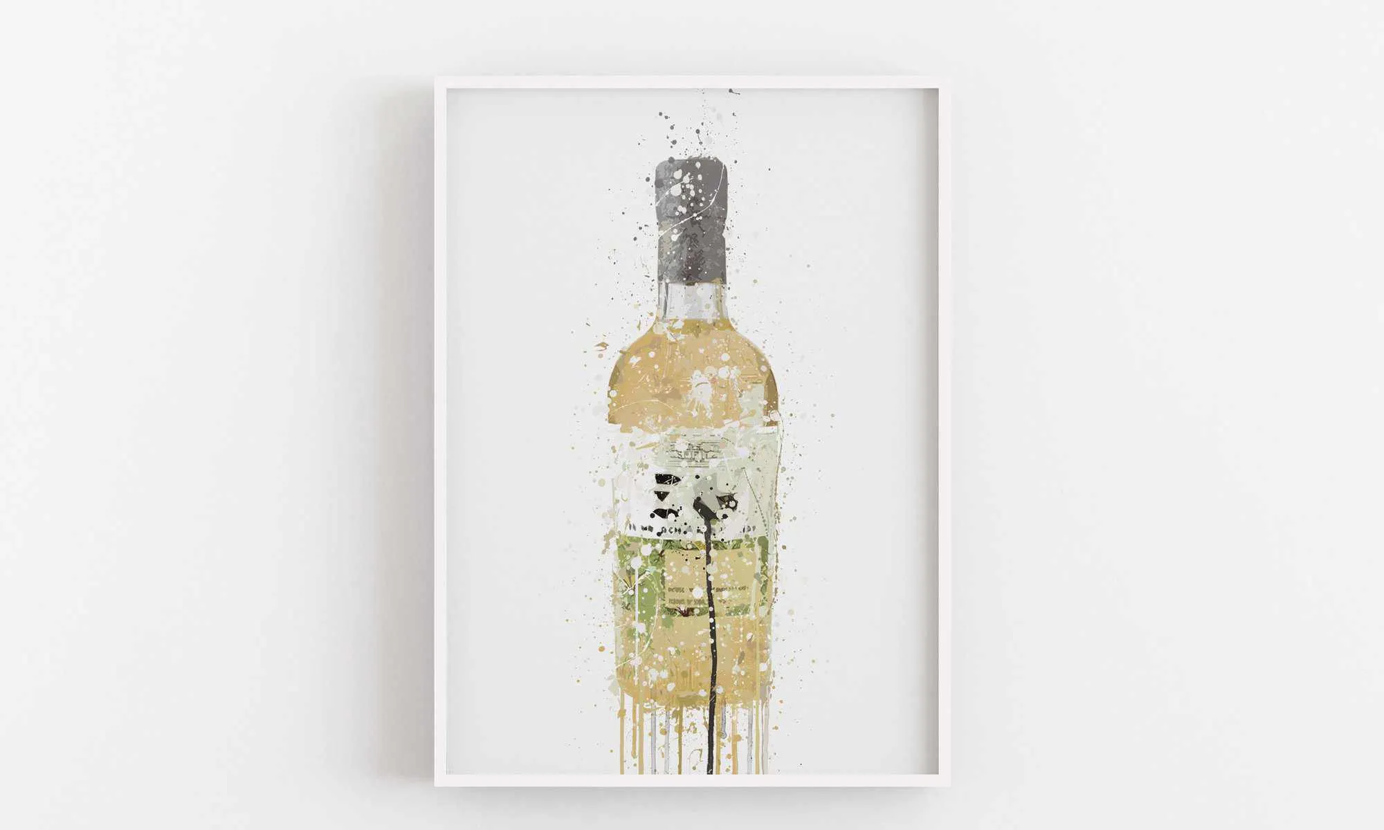 Gin Bottle Wall Art Print 'Meadow'