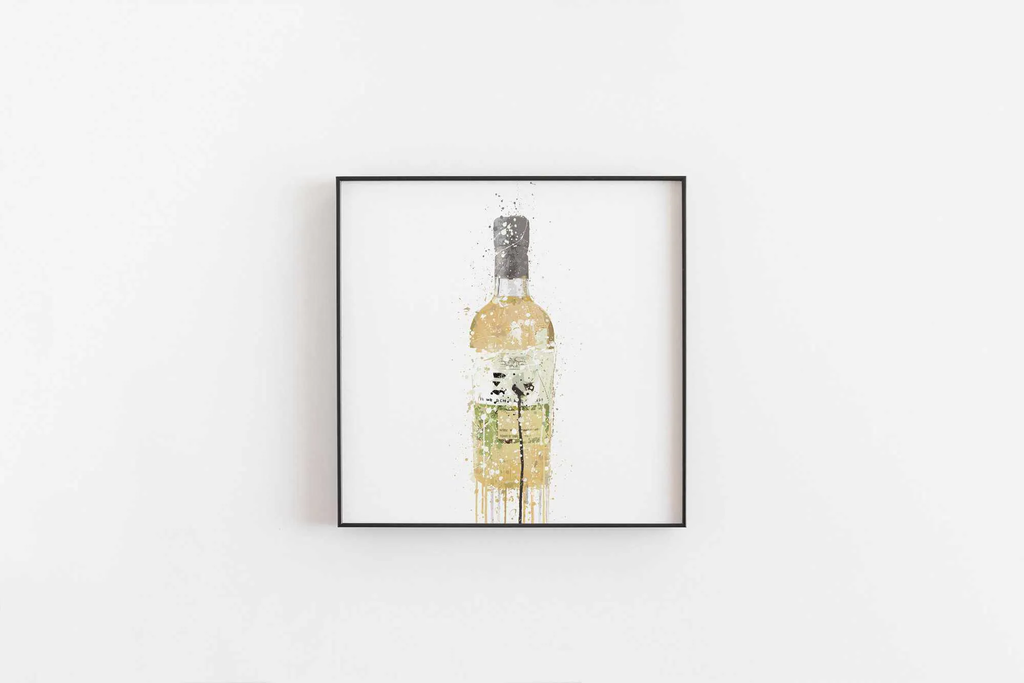 Gin Bottle Wall Art Print 'Meadow'