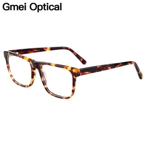 Gmei Unisex Eyeglasses Acetate Square Full Rim With Spring Hinges Yh6023