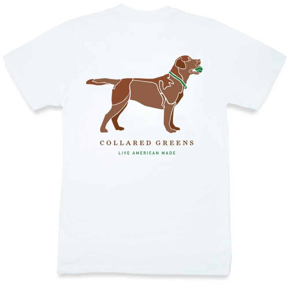 Good Boy: Chocolate Lab: Short Sleeve T-Shirt - White