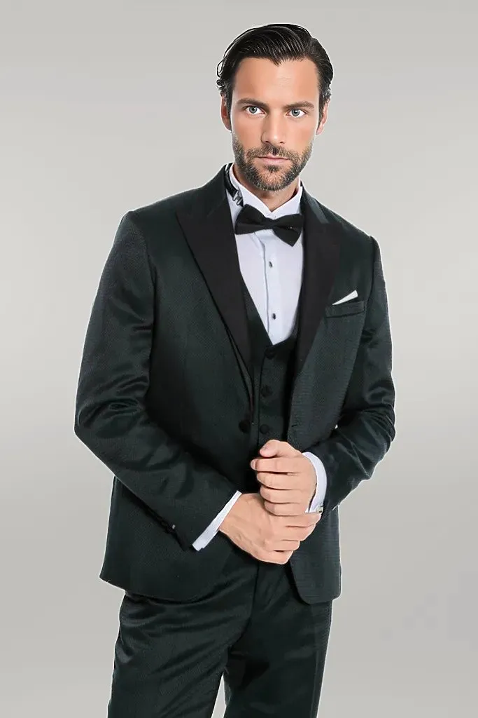 Green Modeled Lapel Tuxedo | Wessi