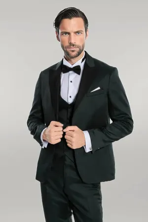 Green Modeled Lapel Tuxedo | Wessi