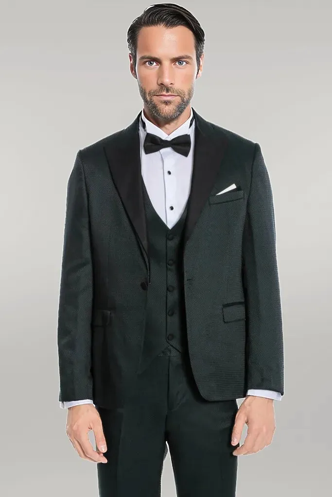 Green Modeled Lapel Tuxedo | Wessi