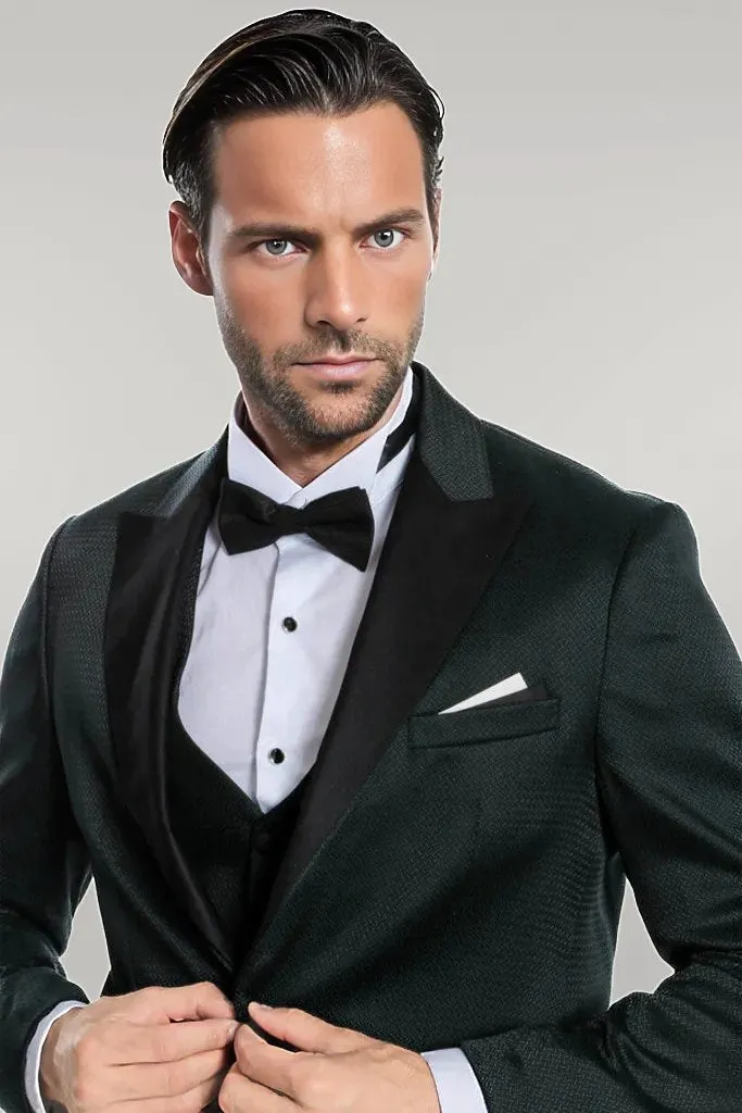 Green Modeled Lapel Tuxedo | Wessi