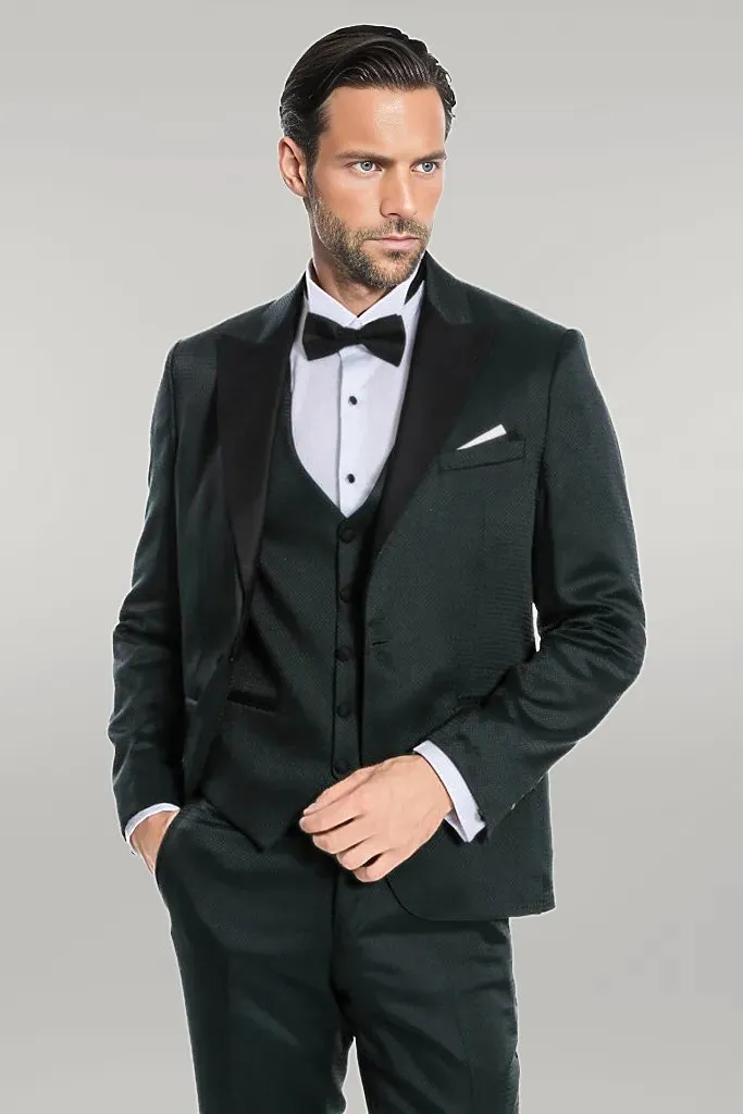 Green Modeled Lapel Tuxedo | Wessi