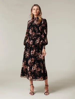 Gwen High Neck Midi Dress