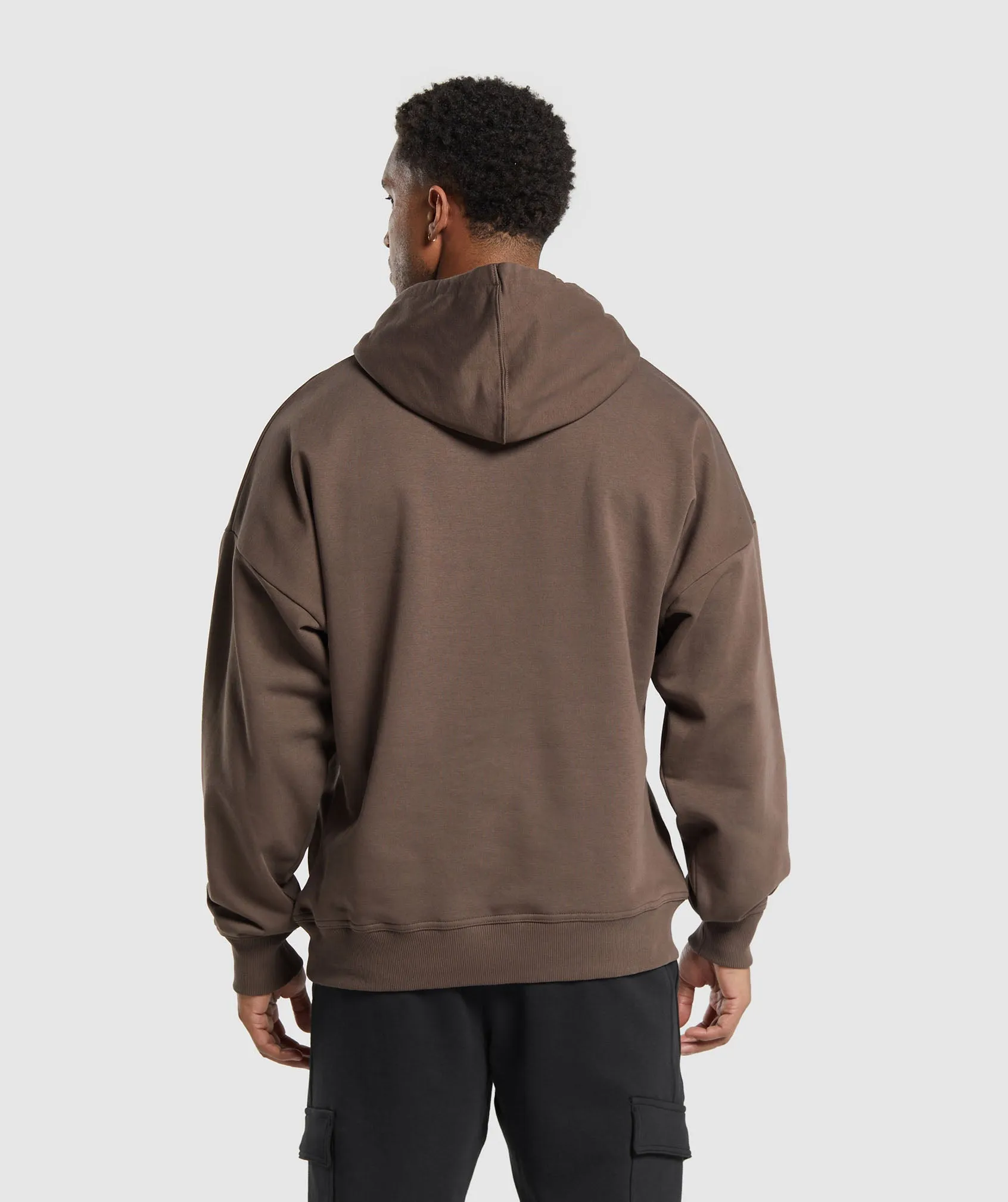 Gymshark Crest Oversized Hoodie - Walnut Brown