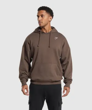 Gymshark Crest Oversized Hoodie - Walnut Brown