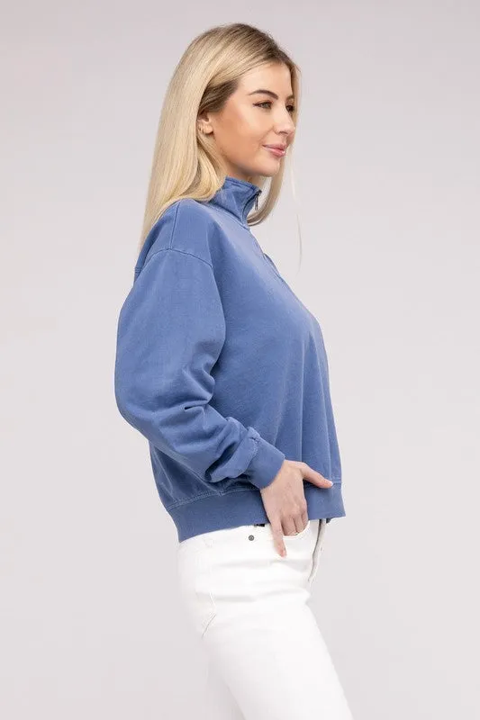 Half Zip Long Sleeve Sweatshirt