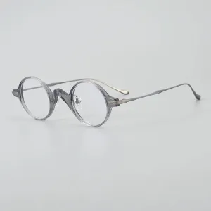 Hewei Unisex Full Rim Round Titanium Eyeglasses 0030