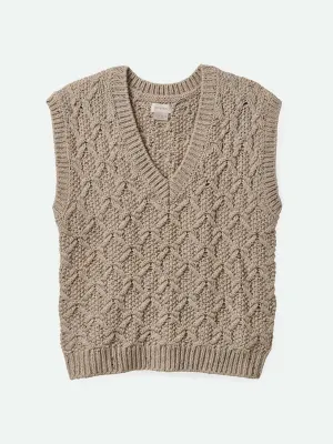 Lafayette Oversized Sweater Vest: Marled Beige