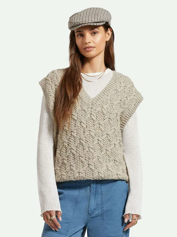 Lafayette Oversized Sweater Vest: Marled Beige