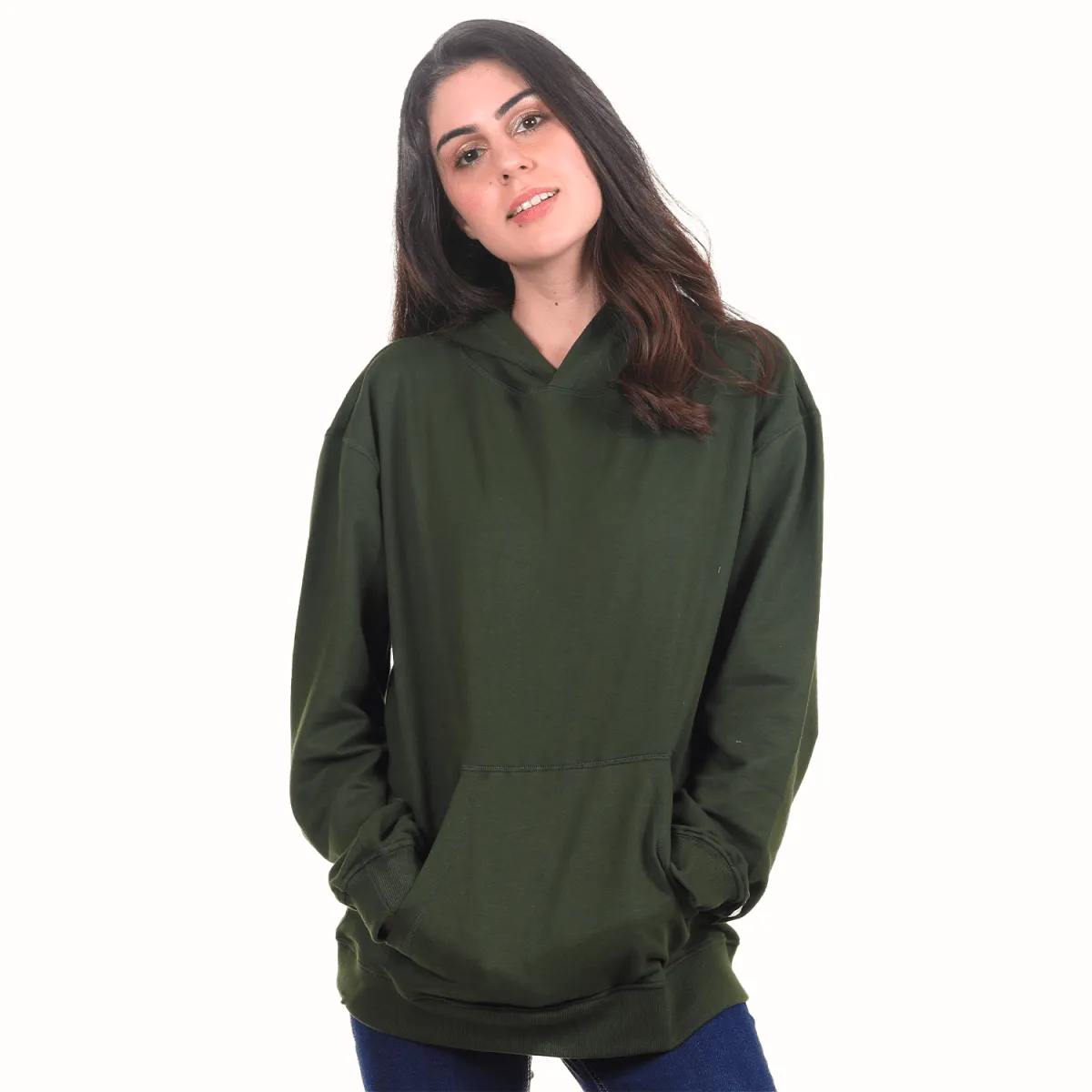 Lightweight Organic Cotton Hoodie - CAMPING GREEN